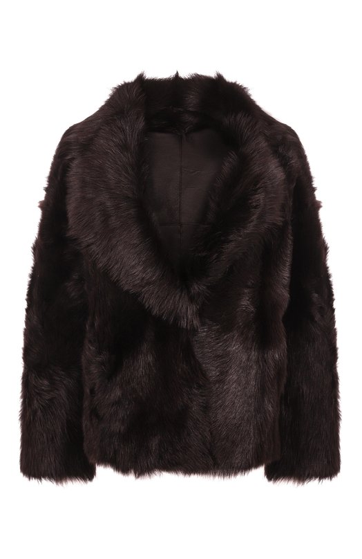 Шуба из овчины manzoni24 25M1575R-S32N/48 Коричневый 25M1575R-S32N/48