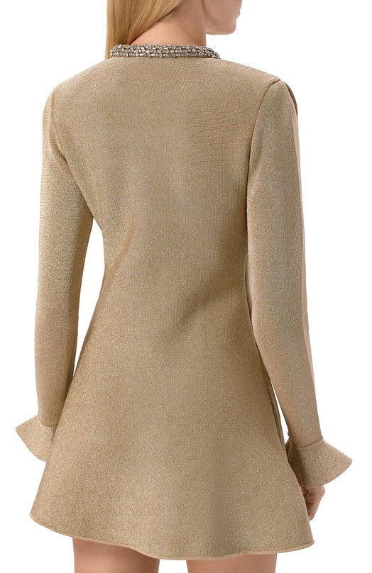 Платье с отделкой стразами self-portrait RS26206SGD Золотой  RS26206SGD Фото 4