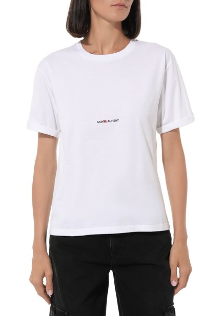 Хлопковая футболка SAINT LAURENT, арт. 460876, фото 3