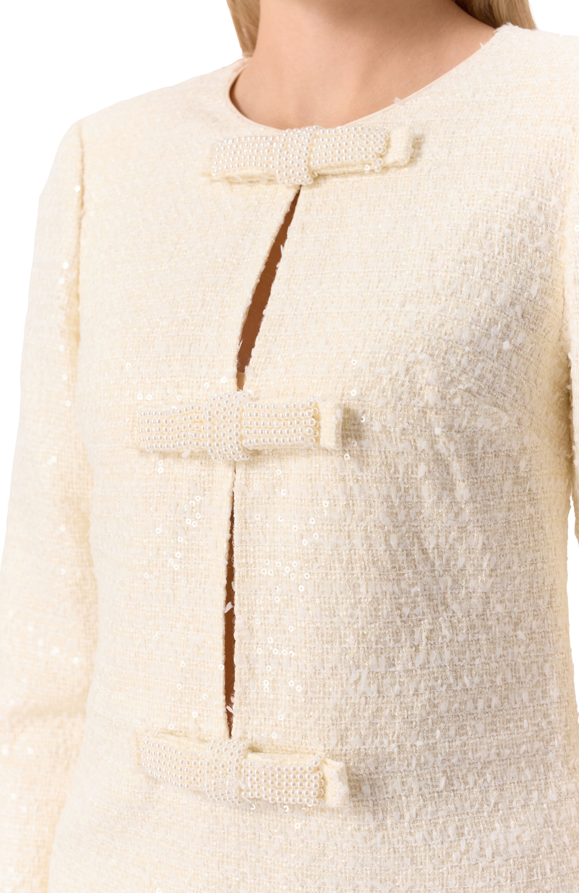 Твидовое платье SELF-PORTRAIT, арт. RS25-027S-C, фото 5