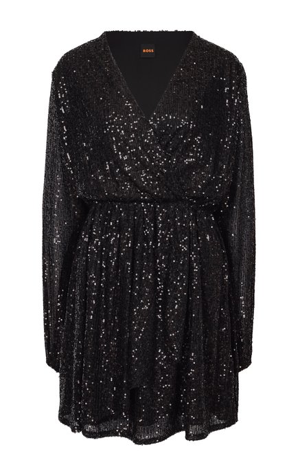 Женское платье с отделкой пайетками BOSS ORANGE, арт. 50548326