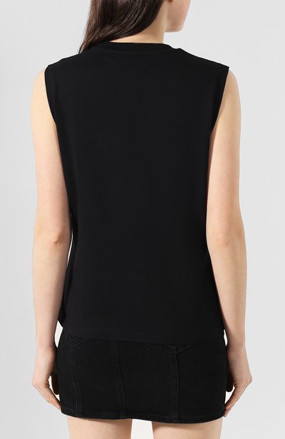 Хлопковая футболка REDVALENTINO черного цвета по цене 9445 руб., арт. RR0MC00C/JXE, фото 4 Хлопковая футболка REDVALENTINO, арт. RR0MC00C/JXE, фото 4