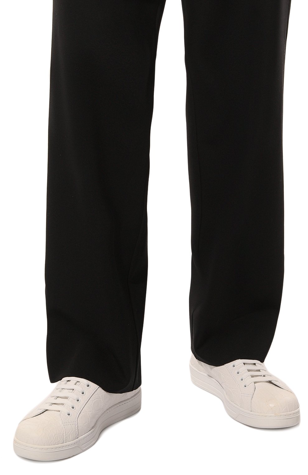 Кеды из кожи каймана PRADA, арт. 4E3370-XNL-F0009, фото 3