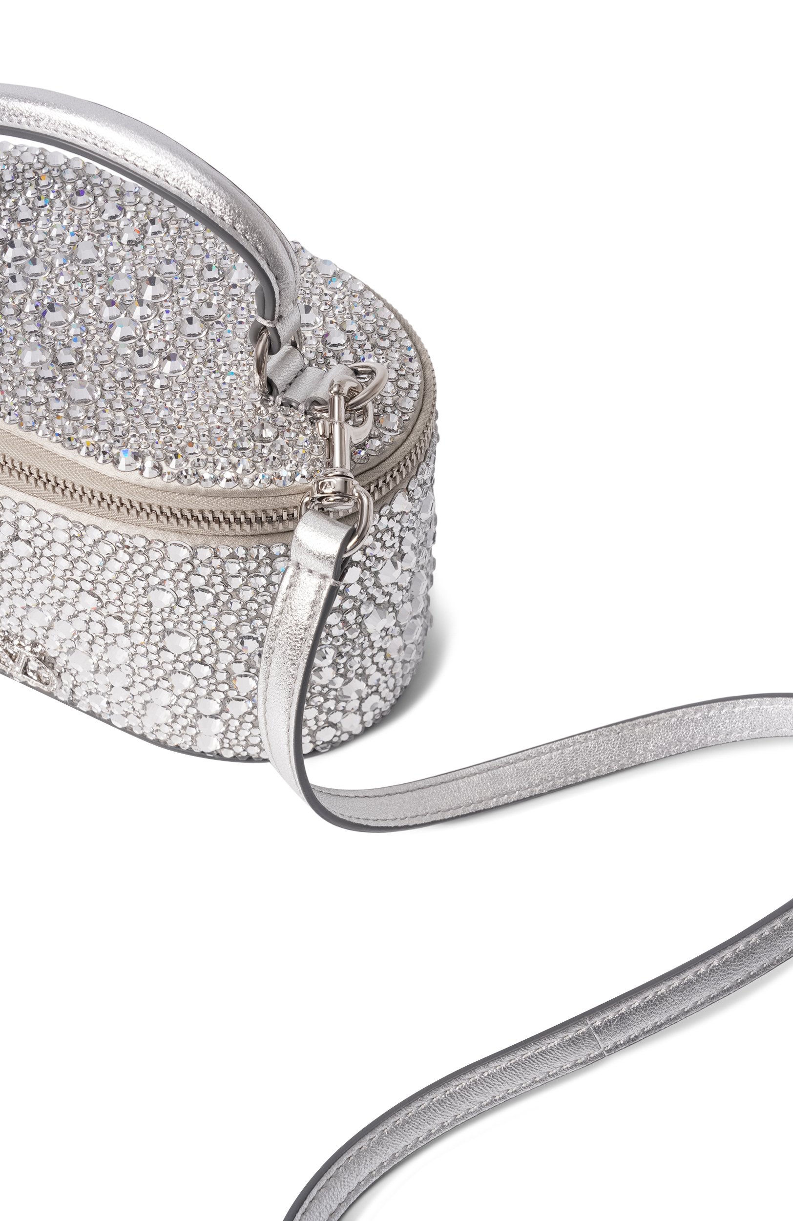 Сумка vlogo VALENTINO серебряного цвета по цене 321500 руб., арт. 9W2P0AX8/HGD, фото 6 Сумка vlogo VALENTINO, арт. 9W2P0AX8/HGD, фото 6