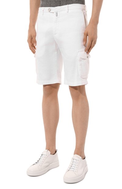 Шорты изо льна и хлопка KITON белого цвета по цене 84350 руб., арт. UFPPBK0604D, фото 3 Шорты изо льна и хлопка KITON, арт. UFPPBK0604D, фото 3