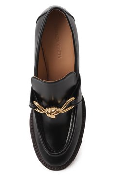 Женские кожаные туфли astaire BOTTEGA VENETA черного цвета, арт. 806793 V4R30 | Фото 6 (Драгоценные камни: Проставлено; Каблук высота: Средний; Материал сплава: Проставлено; Подошва: Плоская; Материал внешний: Натуральная кожа; Каблук тип: Устойчивый)