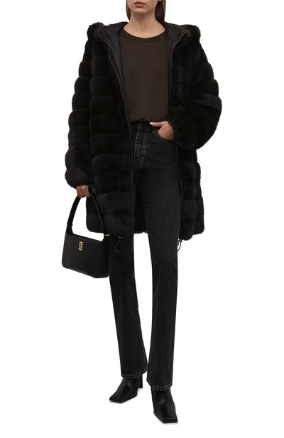 Двусторонняя шуба из меха соболя MANZONI24, арт. 21M551-ZNY/EXTRA DARK/48-52, фото 2