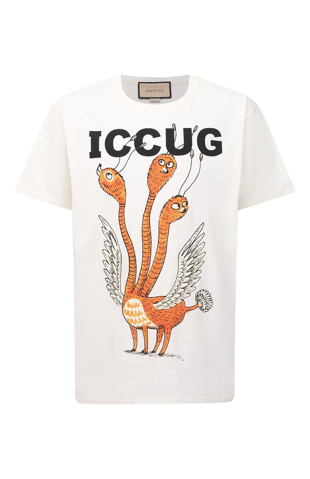 Хлопковая футболка iccug gucci x freya hartas GUCCI, арт. 548334/XJDJV, фото 1