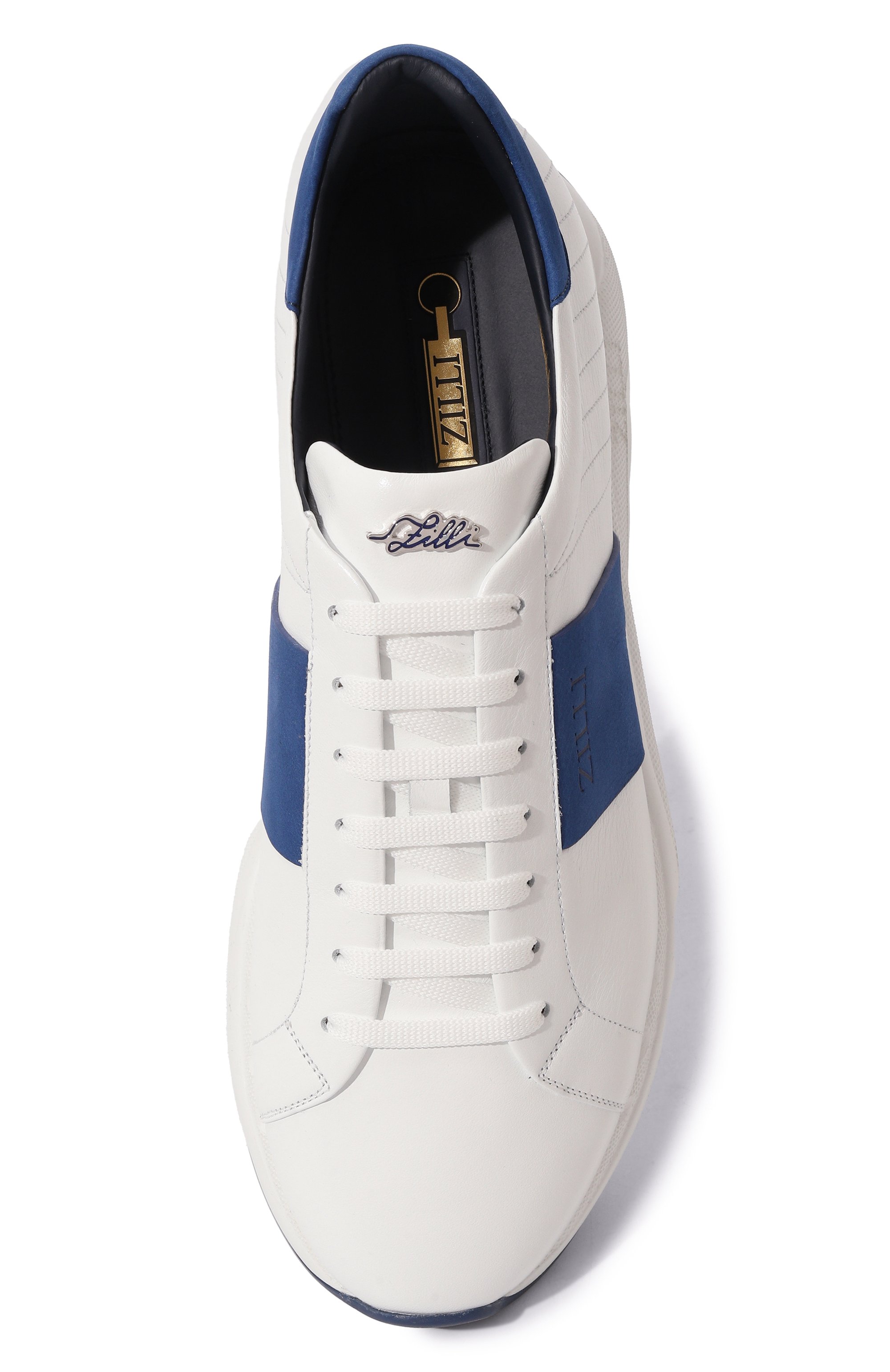 Кожаные кроссовки ZILLI белого цвета по цене 159500 руб., арт. H0094AM1013VSWR01, фото 6 Кожаные кроссовки ZILLI, арт. H0094AM1013VSWR01, фото 6