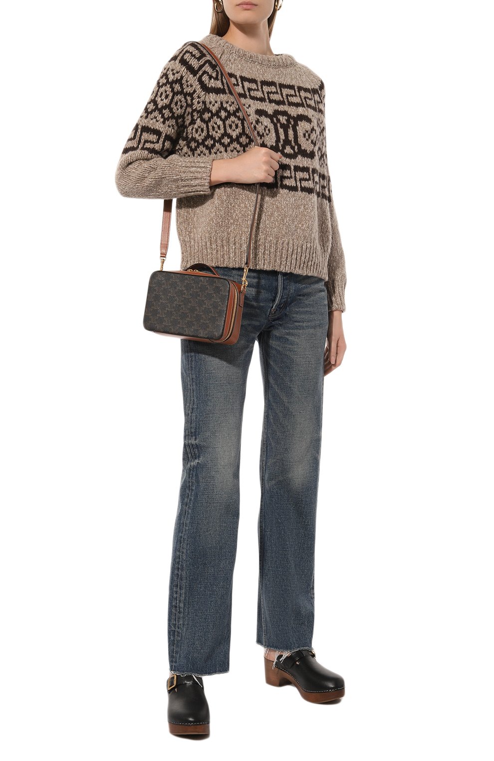 Сумка triomphe canvas CELINE коричневого цвета по цене 191000 руб., арт. 11387/2DNK, фото 7 Сумка triomphe canvas CELINE, арт. 11387/2DNK, фото 7