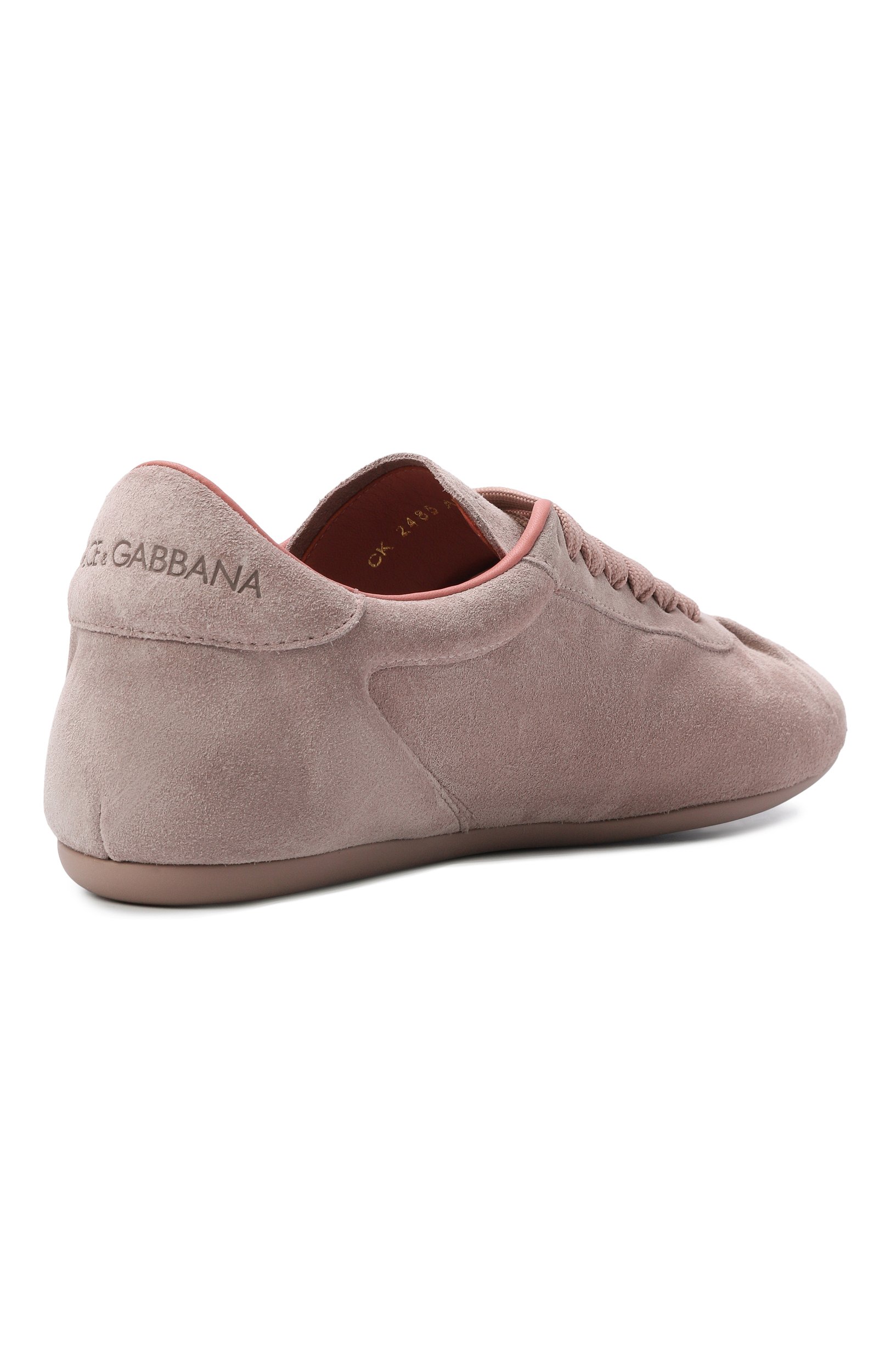 Замшевые кеды soft ballet DOLCE & GABBANA светло-розового цвета по цене 65350 руб., арт. CK2485/A0581, фото 5 Замшевые кеды soft ballet DOLCE & GABBANA, арт. CK2485/A0581, фото 5