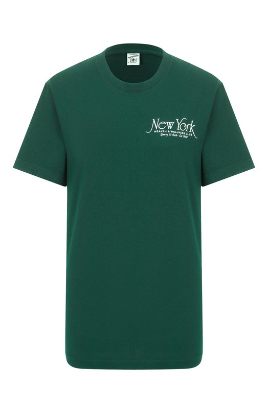 Хлопковая футболка Sporty and Rich T0043606034GR10 Зелёный T0043606034GR10