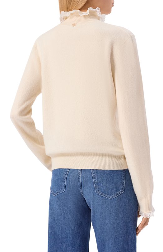 Шерстяной свитер OLOLOL OLKN033/101/BASE Кремовый  OLKN033/101/BASE Фото 4