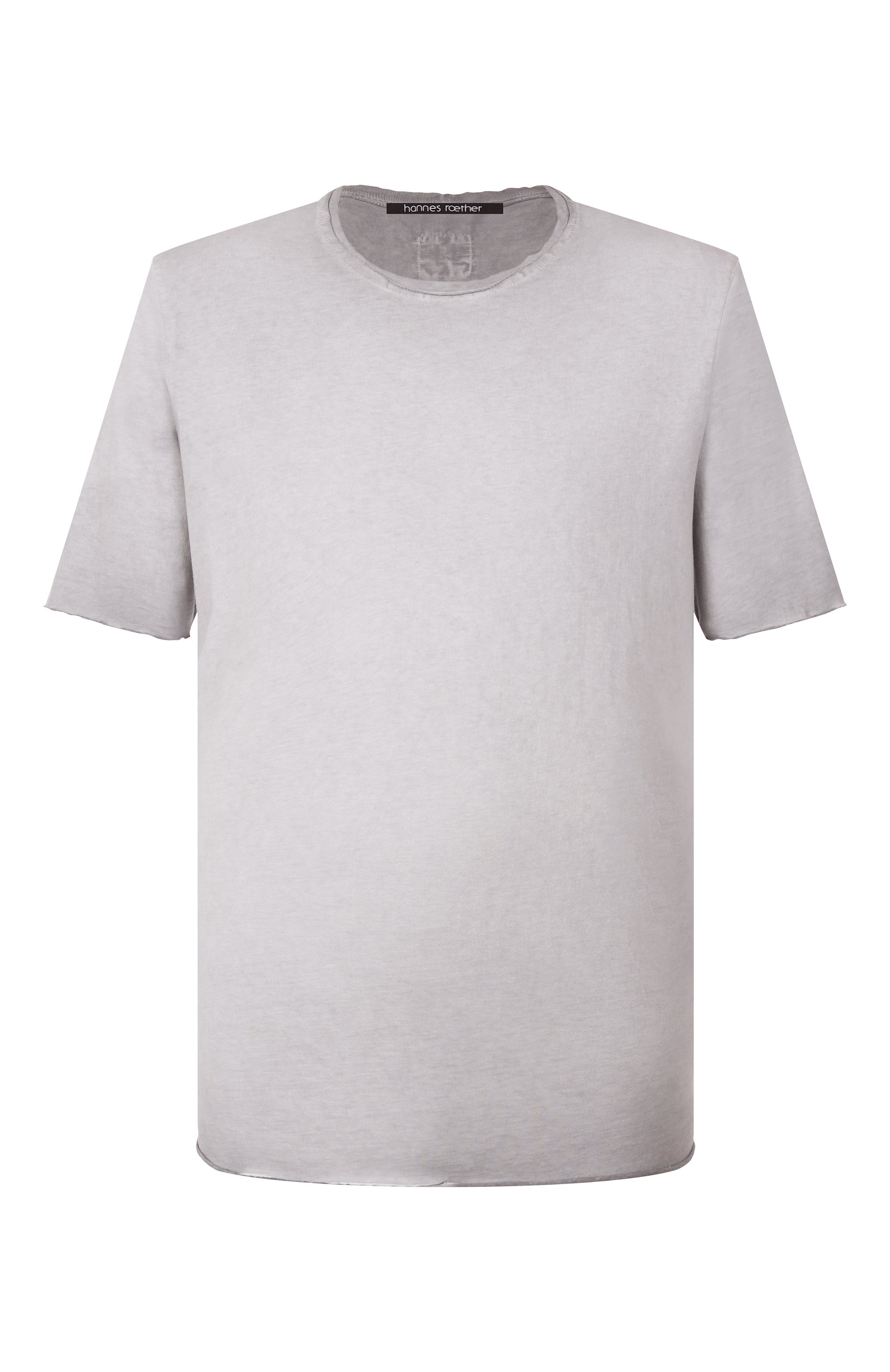 Хлопковая футболка HANNES ROETHER светло-серого цвета по цене 15000 руб., арт. D35DAY.242.213, фото 1 Хлопковая футболка HANNES ROETHER, арт. D35DAY.242.213, фото 1