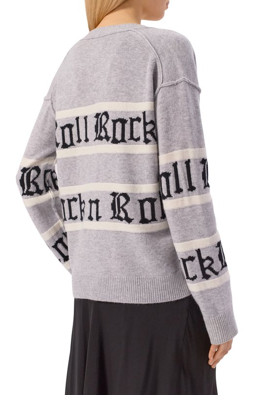 Кардиган из шерсти и кашемира Zadig and Voltaire KWCA01676 Серый  KWCA01676 Фото 4