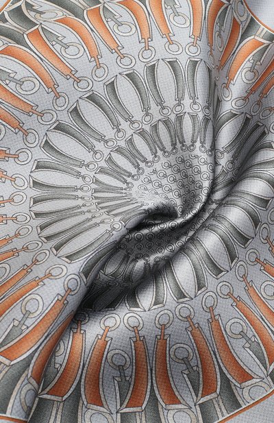 Шелковый платок ZILLI серого цвета по цене 8995 руб., арт. 51206/HANDKERCHIEF, фото 2 Шелковый платок ZILLI, арт. 51206/HANDKERCHIEF, фото 2