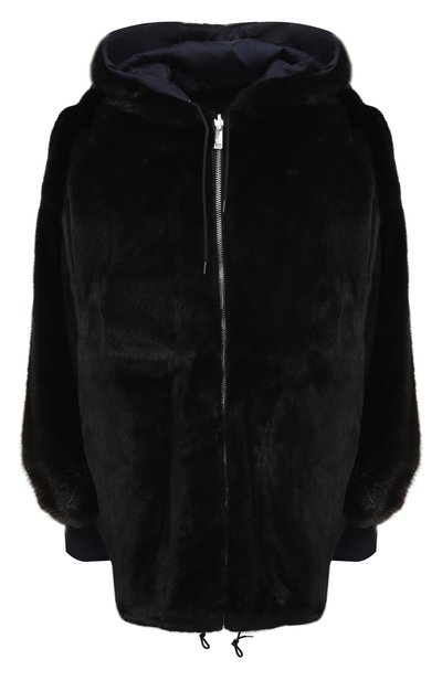 Шуба из меха норки PRADA черного цвета по цене 1600000 руб., арт. 166568-1H0O-F019Z, фото 1 Шуба из меха норки PRADA, арт. 166568-1H0O-F019Z, фото 1