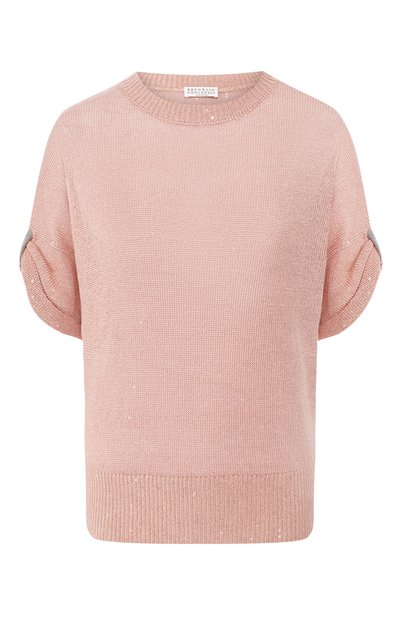 Женский топ из смеси льна и шелка BRUNELLO CUCINELLI, арт. M10552300