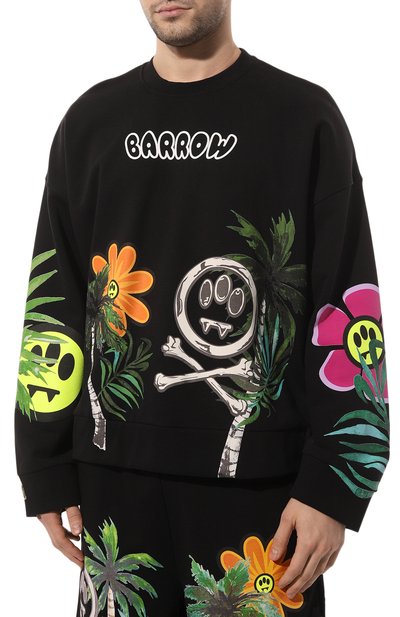 Хлопковый свитшот BARROW черного цвета по цене 35800 руб., арт. 034085, фото 3 Хлопковый свитшот BARROW, арт. 034085, фото 3