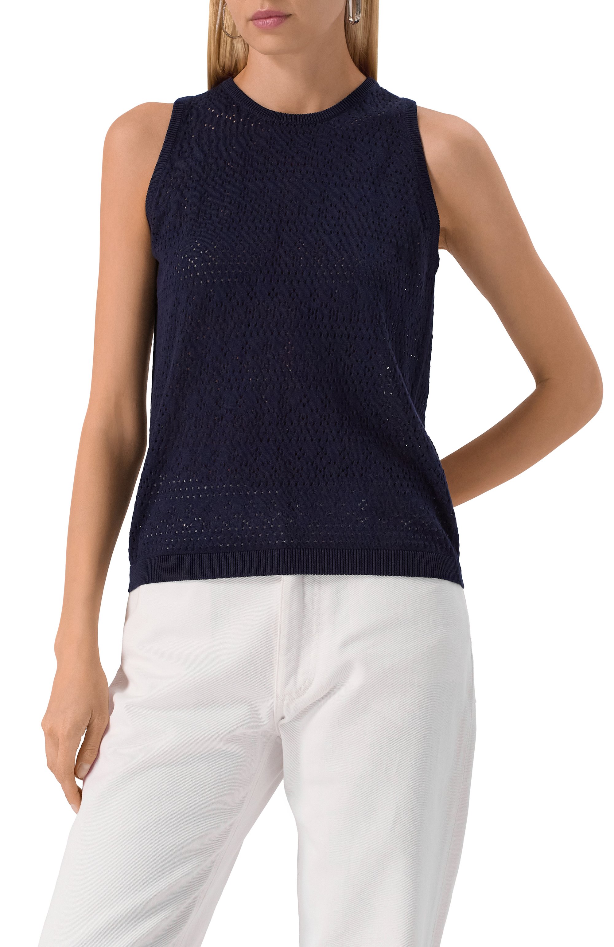 Хлопковый топ MVST синего цвета по цене 75250 руб., арт. WS60-1531MU, фото 3 Хлопковый топ MVST, арт. WS60-1531MU, фото 3