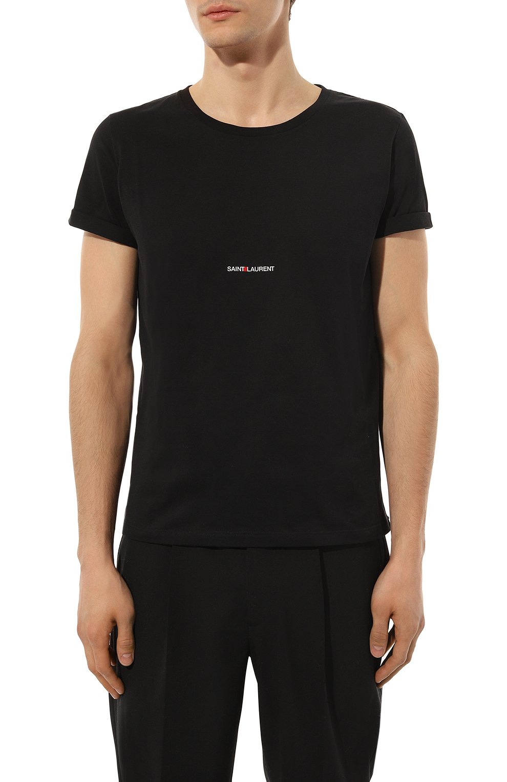 Хлопковая футболка SAINT LAURENT, арт. 464572YB2DQ, фото 3