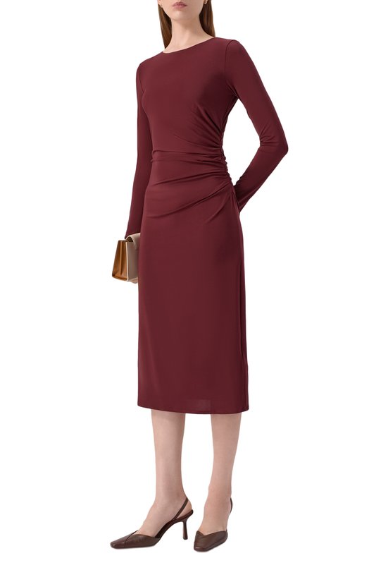 Платье из вискозы Max Mara Studio ZITT0 Бордовый  ZITT0 Фото 2