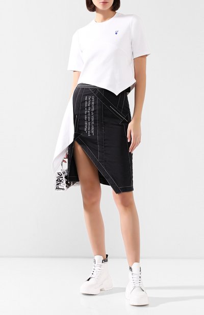 Юбка OFF-WHITE черного цвета по цене 45650 руб., арт. 0WCC088S20FAB0021001, фото 2 Юбка OFF-WHITE, арт. 0WCC088S20FAB0021001, фото 2