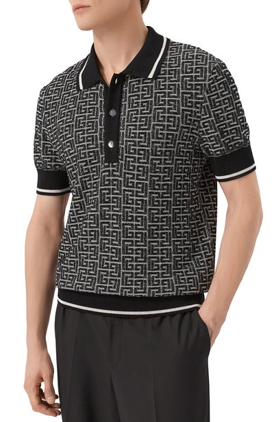 Поло из шерсти и льна BALMAIN, арт. EH1GB020/KI03, фото 3