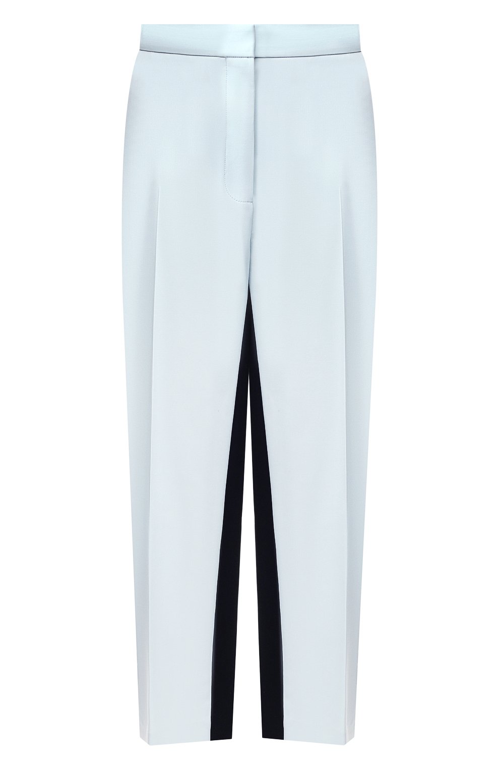 Шерстяные брюки STELLA MCCARTNEY голубого цвета по цене 47500 руб., арт. 600525/SNB48, фото 1 Шерстяные брюки STELLA MCCARTNEY, арт. 600525/SNB48, фото 1