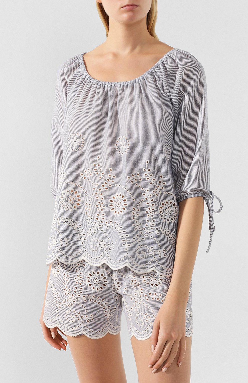 Блузка EVA B.BITZER голубого цвета по цене 23400 руб., арт. 10310533, фото 3 Блузка EVA B.BITZER, арт. 10310533, фото 3