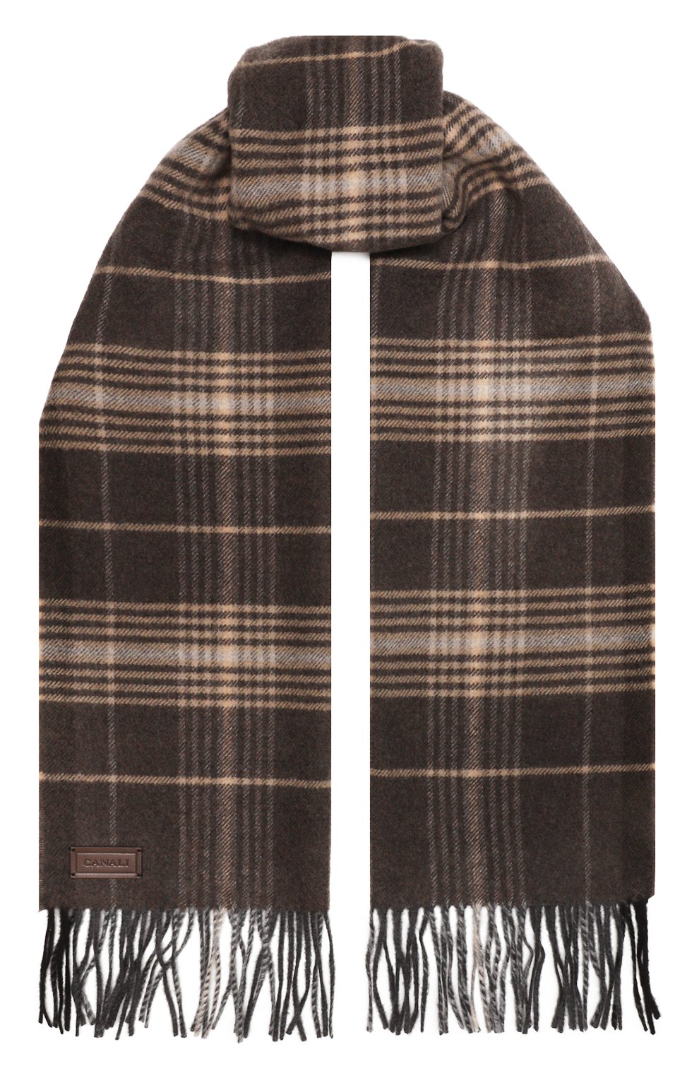 Шерстяной шарф CANALI коричневого цвета по цене 23400 руб., арт. 06/TF00290, фото 1 Шерстяной шарф CANALI, арт. 06/TF00290, фото 1