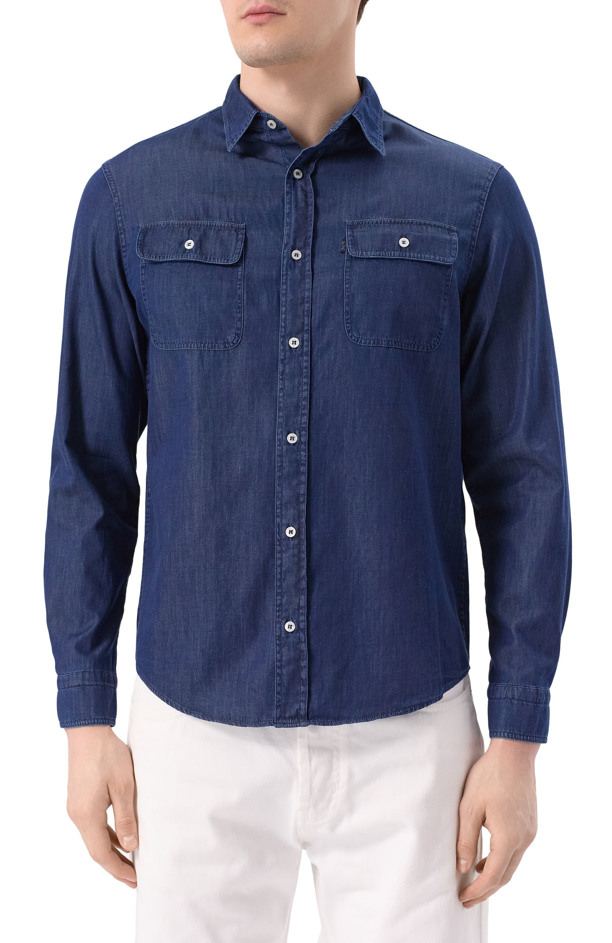 Джинсовая рубашка PAUL&SHARK, арт. 25413236, фото 3