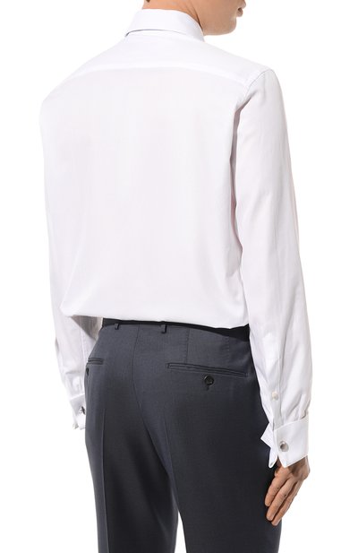 Хлопковая сорочка CANALI белого цвета по цене 24850 руб., арт. 718/GA60130, фото 5 Хлопковая сорочка CANALI, арт. 718/GA60130, фото 5