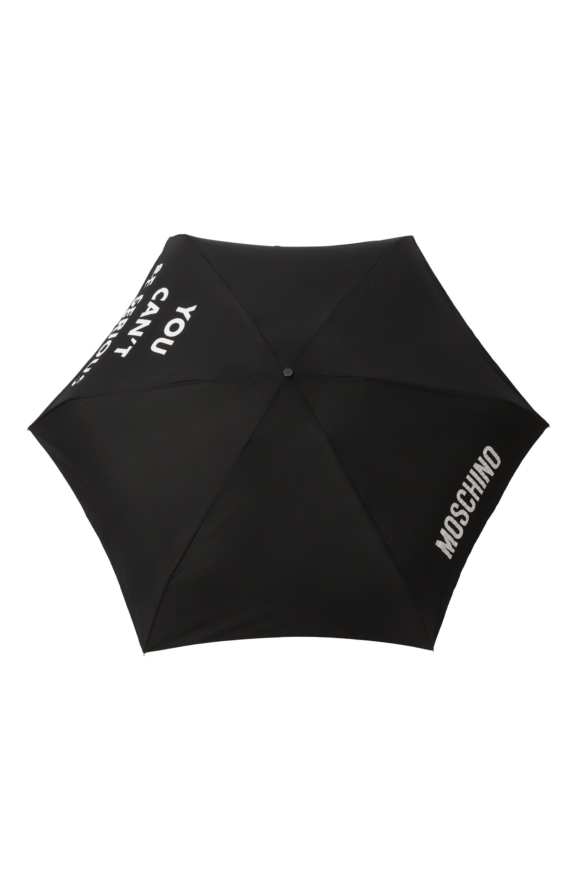 Складной зонт MOSCHINO черного цвета по цене 8580 руб., арт. 8985 SUPERMINI, фото 1 Складной зонт MOSCHINO, арт. 8985 SUPERMINI, фото 1