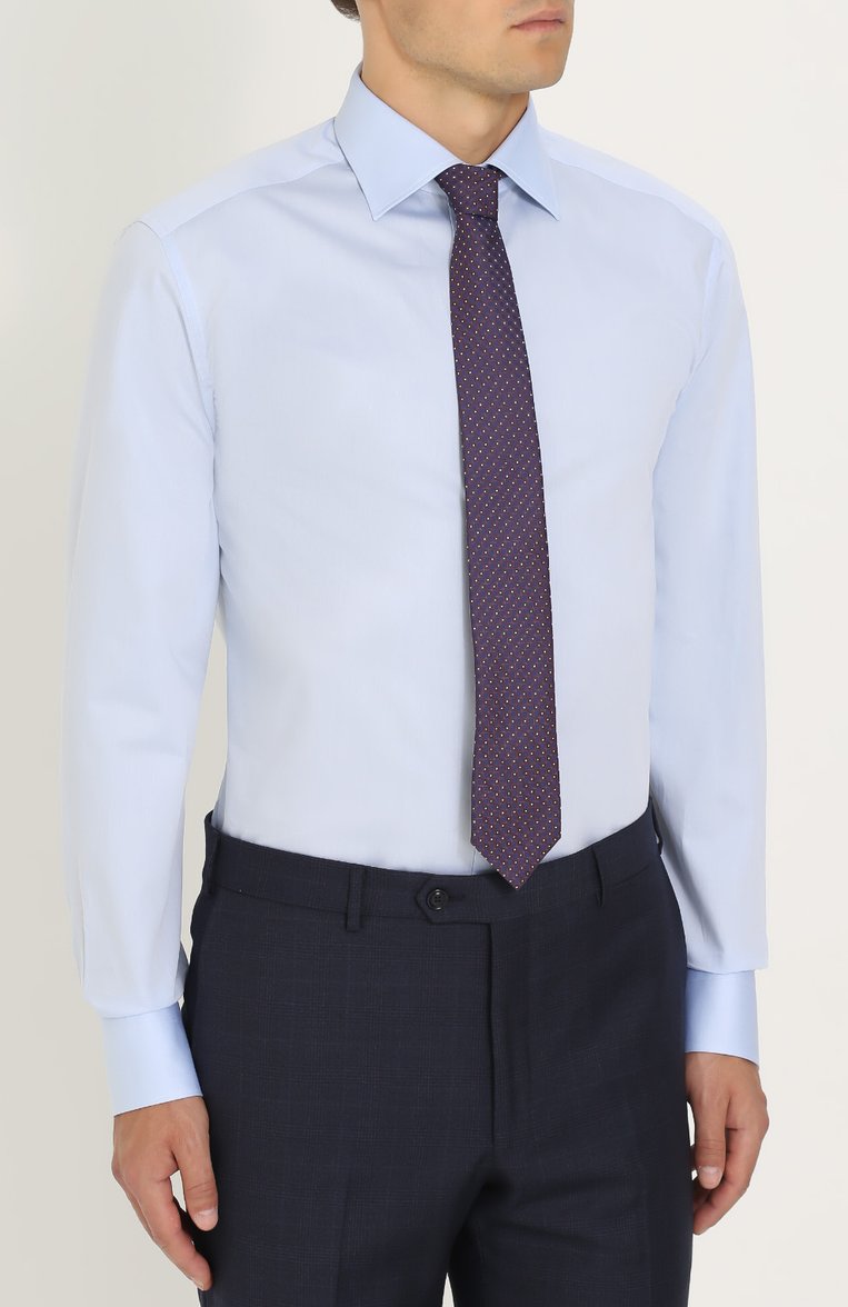 Хлопковая сорочка с воротником кент ZEGNA, арт. 201211/9RS0BR, фото 1