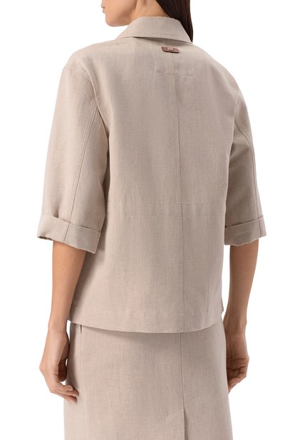 Куртка из хлопка и льна LORENA ANTONIAZZI, арт. E2536CP08A/9715, фото 4