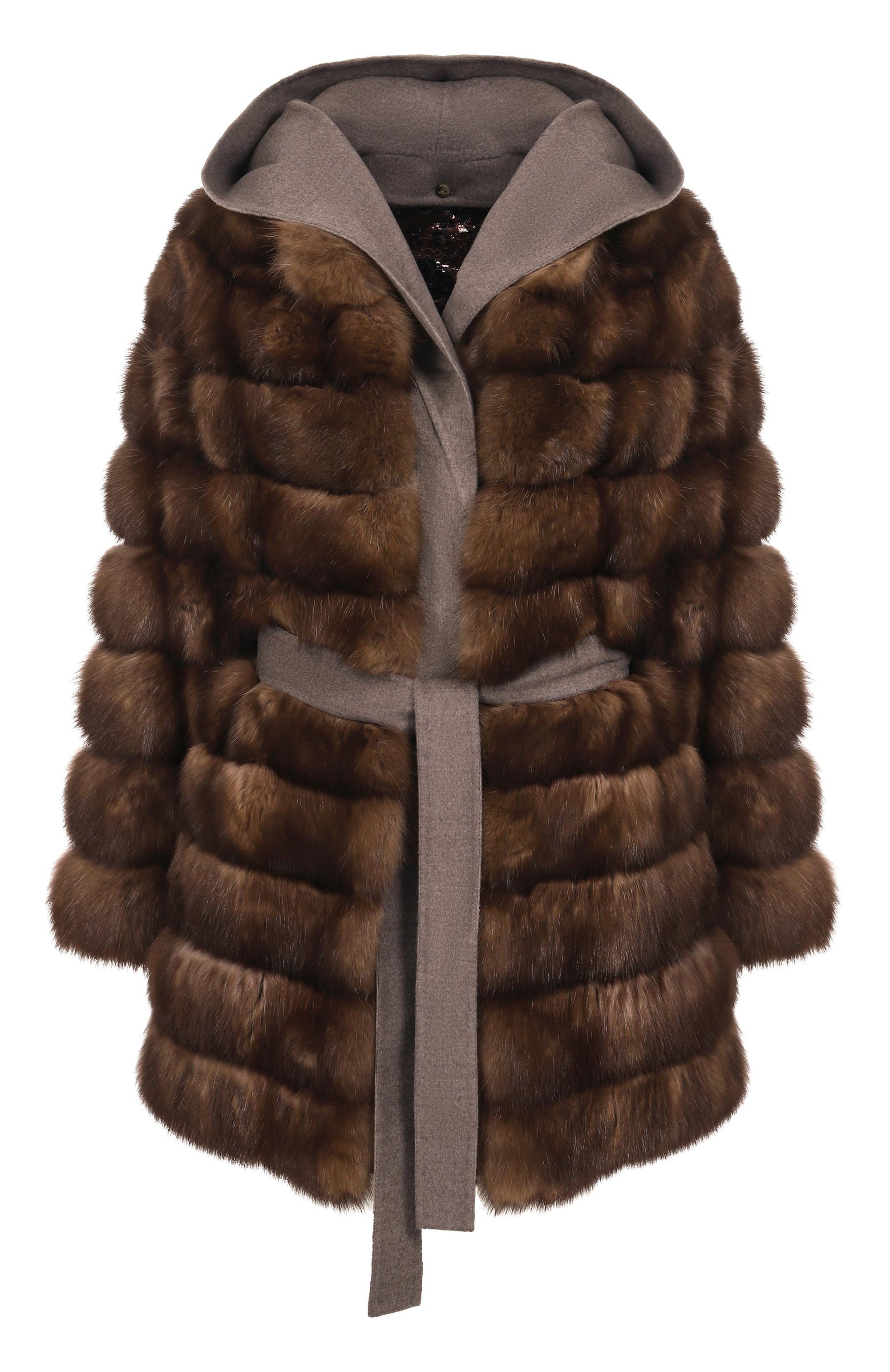 Шуба из соболя MANZONI24, арт. 25M1239-ZDB1/48, фото 1