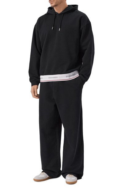 Хлопковые брюки DSQUARED2 черного цвета по цене 49950 руб., арт. S74KB1152/D25028, фото 2 Хлопковые брюки DSQUARED2, арт. S74KB1152/D25028, фото 2