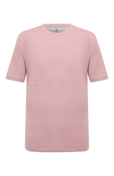 Мужская футболка изо льна и хлопка BRUNELLO CUCINELLI, арт. MW8351308