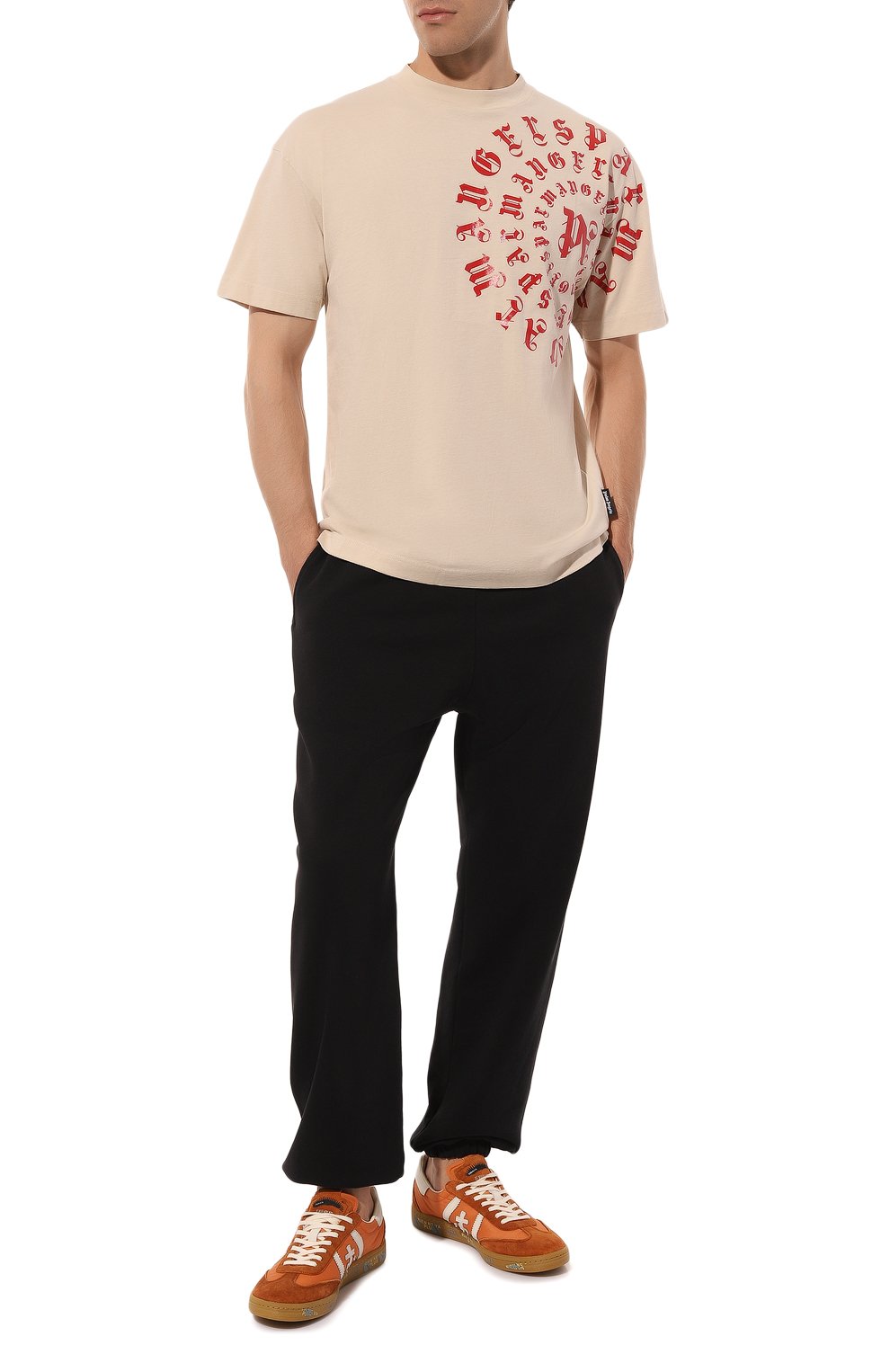 Хлопковая футболка PALM ANGELS, арт. PMAA001F24JER001, фото 2