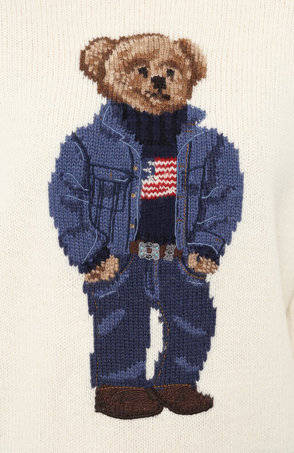 Шерстяной пуловер с вышитым принтом POLO RALPH LAUREN, арт. 211719648, фото 5