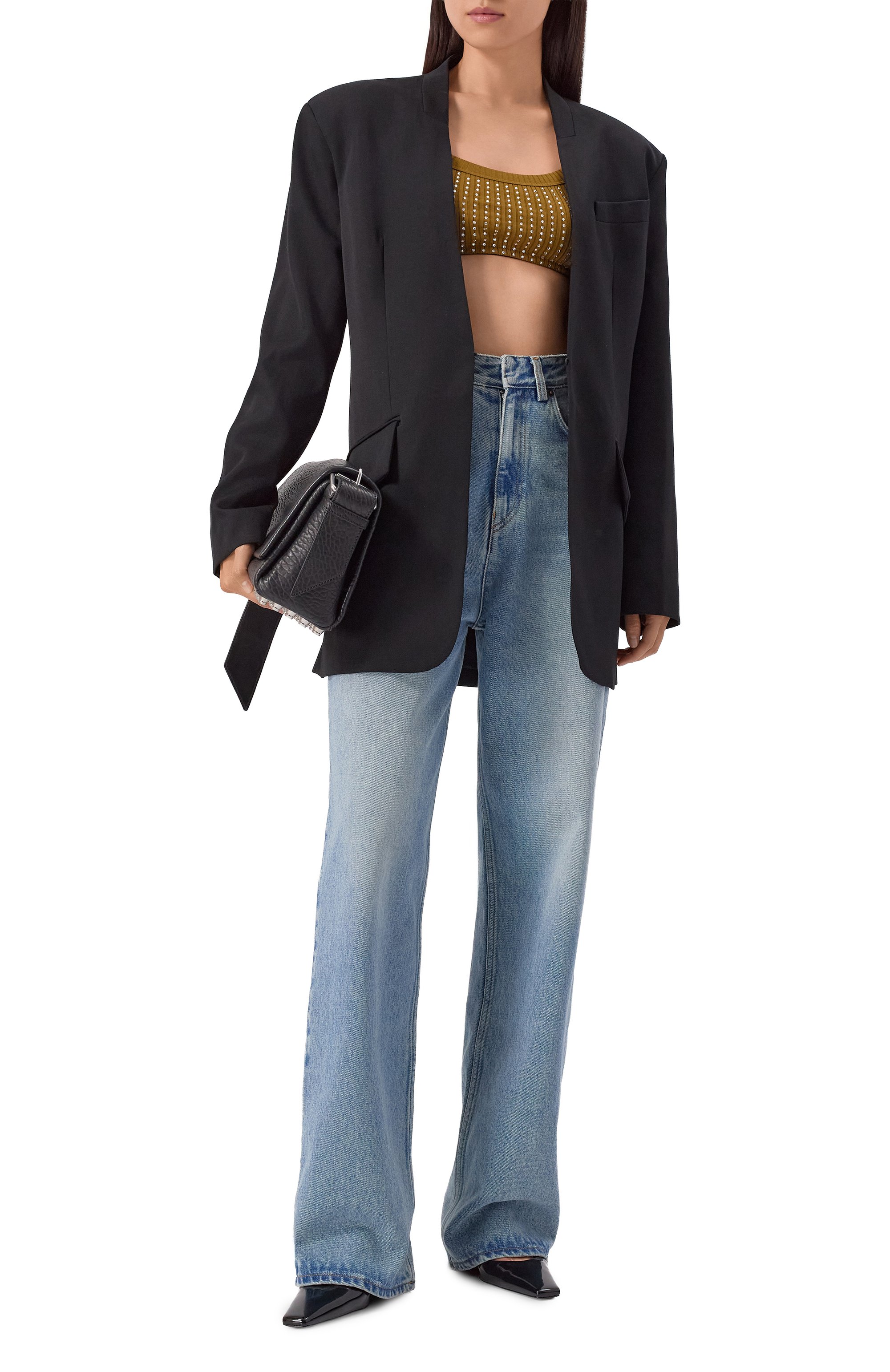 Топ с отделкой стразами THE ATTICO, арт. 251WCL00006/JJJ051TR, фото 2