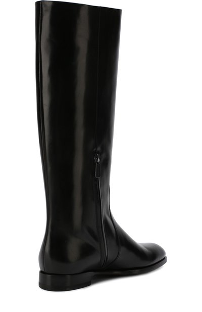 Кожаные сапоги на ни зком каблуке SANTONI, арт. WSRV56856BJ4CBGNN01, фото 4