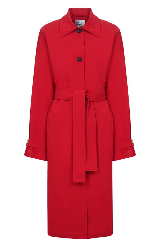 Хлопковый плащ TOTEME 261-WR00307-FB0490 Красный 261-WR00307-FB0490