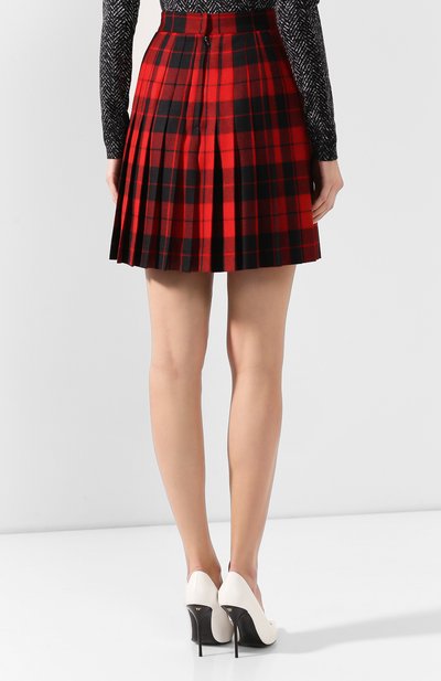 Шерстяная юбка DOLCE & GABBANA красного цвета по цене 56700 руб., арт. F4BDDT/FQMG6, фото 4 Шерстяная юбка DOLCE & GABBANA, арт. F4BDDT/FQMG6, фото 4