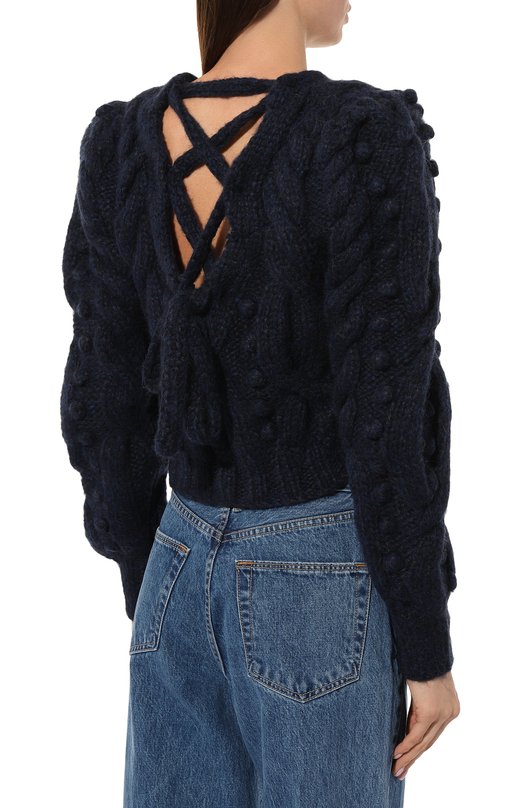 Шерстяной свитер Sea NY Синий, фото 4