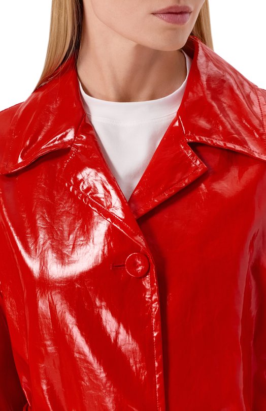Льняной плащ Jil Sander J03SW0009/J60087 Красный  J03SW0009/J60087 Фото 5