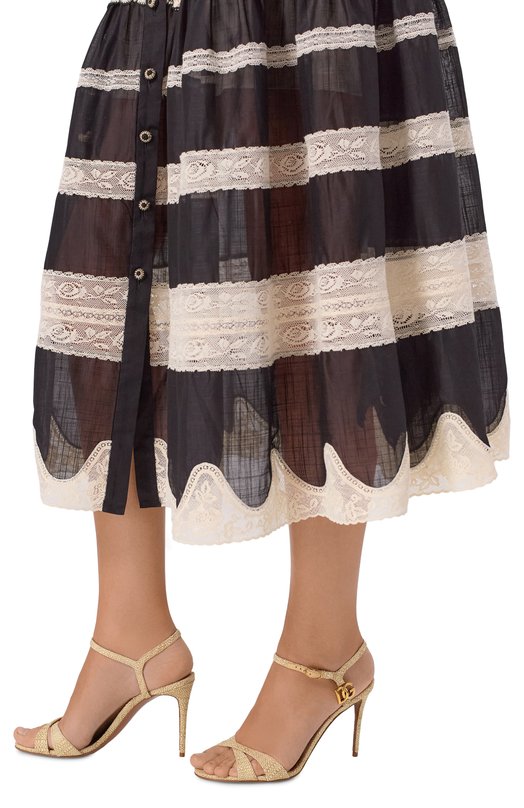 Текстильные босоножки Keira 90 Dolce & Gabbana CR1886/AN251 Бежевый  CR1886/AN251 Фото 3