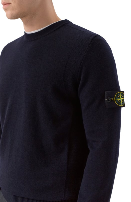 Шерстяной джемпер Stone Island K2S155100001/S00A1 Синий  K2S155100001/S00A1 Фото 5