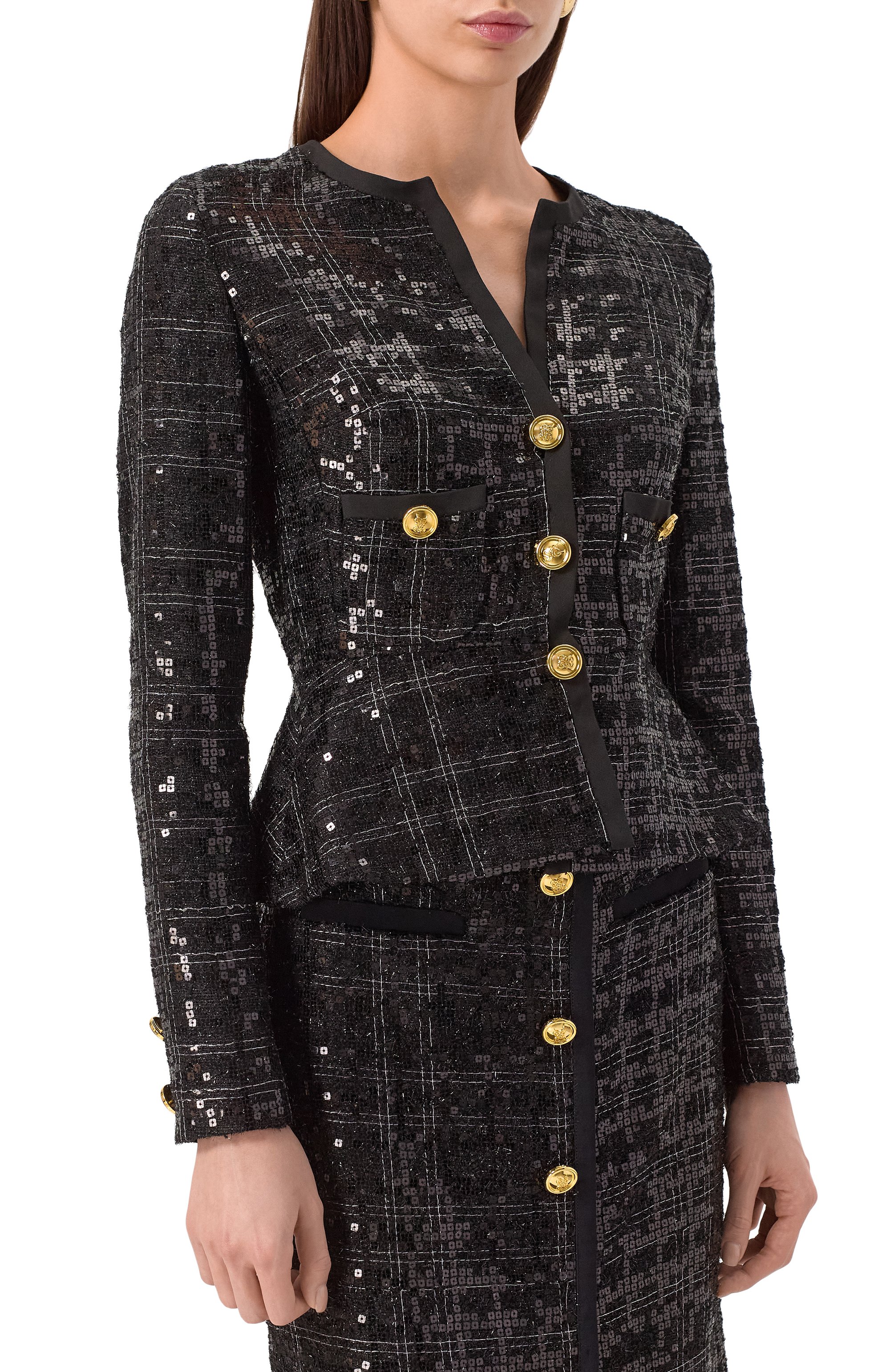 Жакет с отделкой пайетками GIAMBATTISTA VALLI, арт. 25SSPVCA6106-23LAB, фото 3